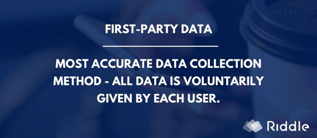 first-party data - most accurate