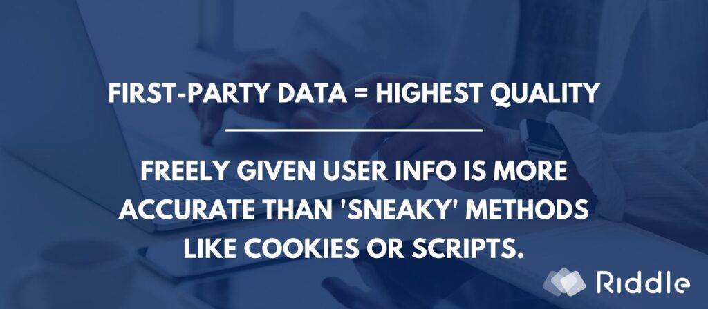 first-party data - highest quality