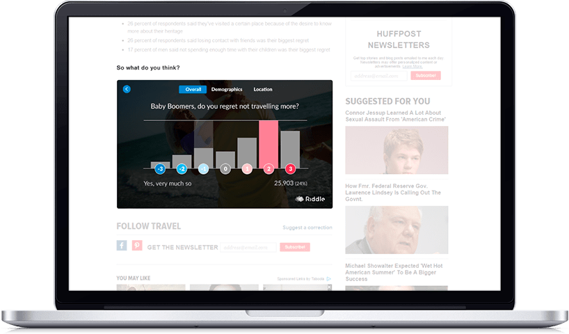 Create quizzes for your website or blog
