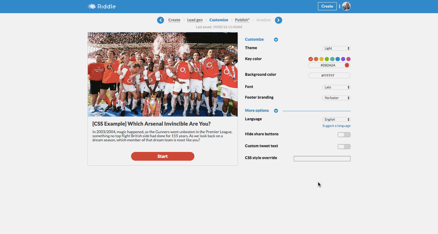 Blend Quizzes on Your Site with Riddle’s CSS Editor CSS Style Override