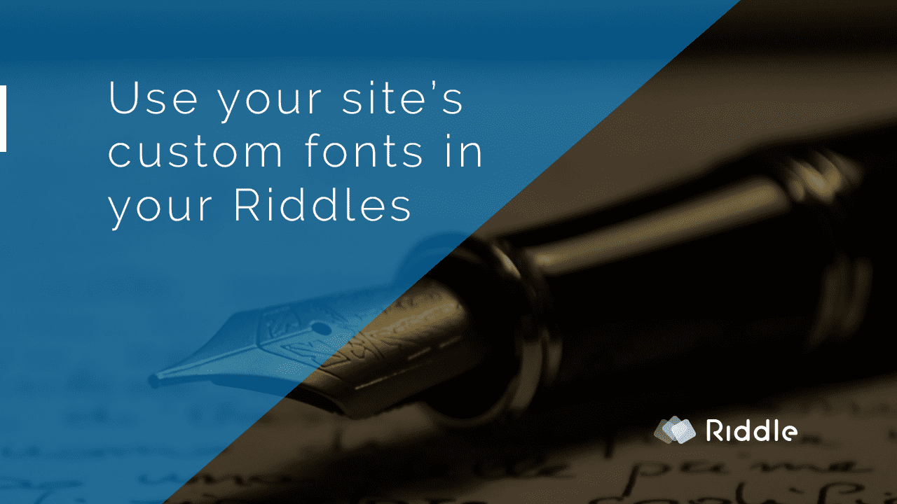 Create a quiz matching your site's custom fonts * Riddle Quiz Maker Blog