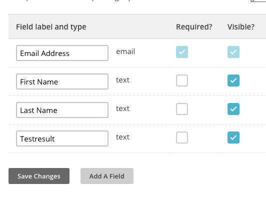 add-new-field-mailchimp quiz email automation
