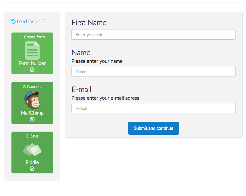 create-riddle-quiz-maker-lead-form quiz email automation