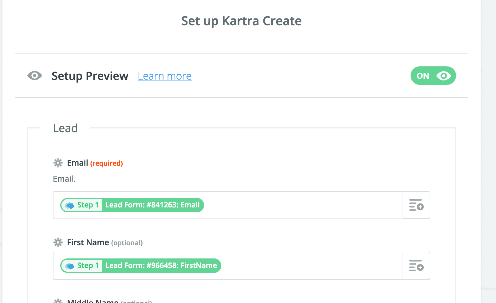 Adding a Riddle Lead to Kartra – Step1 Adding a Riddle Lead to Kartra - Step1