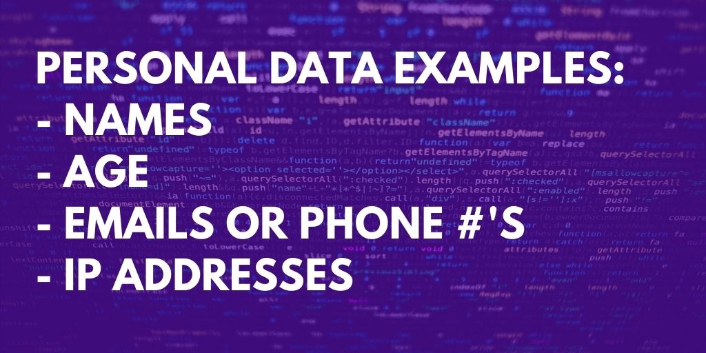 gdpr for small business - personal data examples