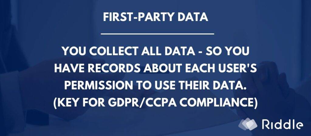 first-party data - record opt-ins
