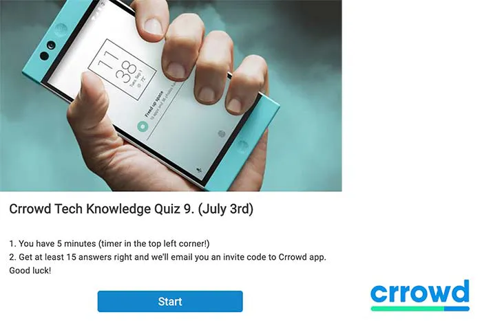 Riddle quiz from Crrowd