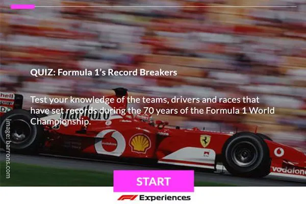 Riddle quiz from F1 Experiences