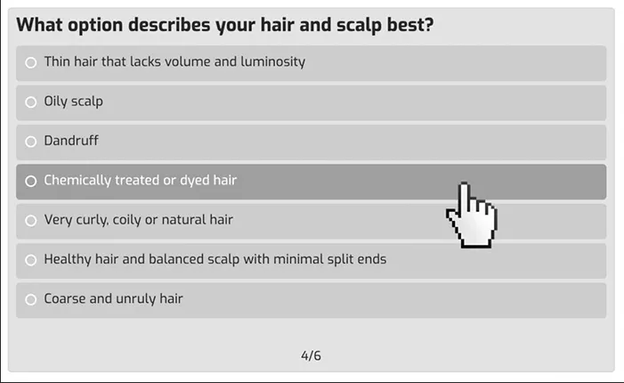 Riddle personality quiz question from The Hair fuel