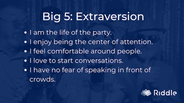 Big 5 Persönlichkeit - Extraversion