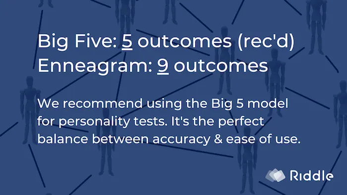Create a ‘Big Five’ personality quiz - choosing between Big 5 or an enneagram