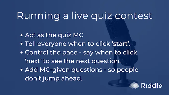 How to run a live online quiz contest?