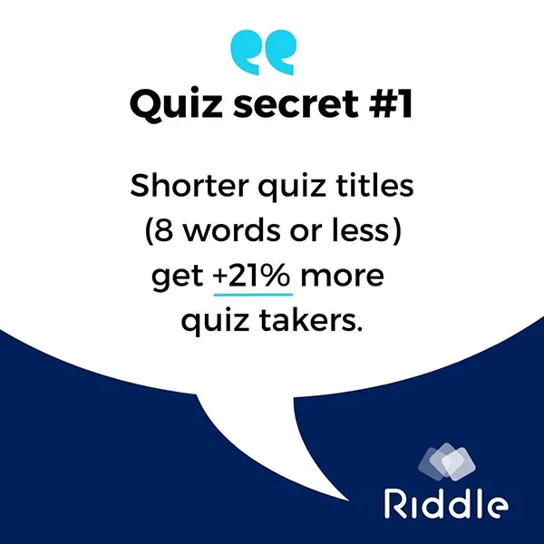 Quiz Secret #1: Shorter titles