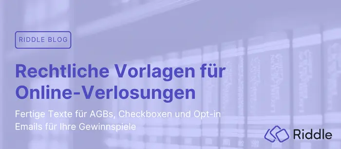 Vorlagen für Rechtstexte für Gewinnspiele, Wettbewerbe und mehr.