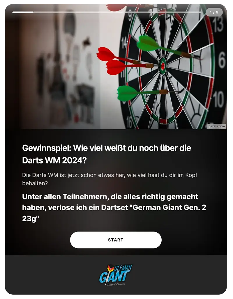 Sample Darts Quiz