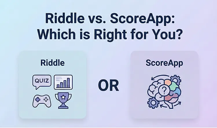graphic comparing the two quiz makers - Riddle and ScoreApp