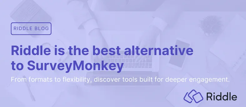 Featured image for blog post comparing the quiz makers Riddle and SurveyMonkey