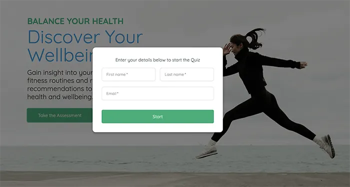 screenshot from example scoreapp quiz with mandatory lead generation