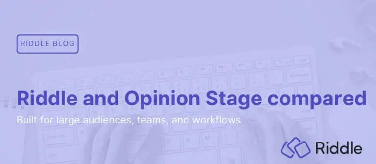 Hero image for blog post comparing Riddle and Opinion Stage