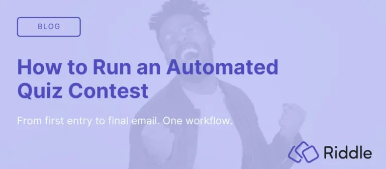 Header image for Riddle's automated quiz contest platform