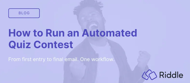 Header image for Riddle's automated quiz contest platform