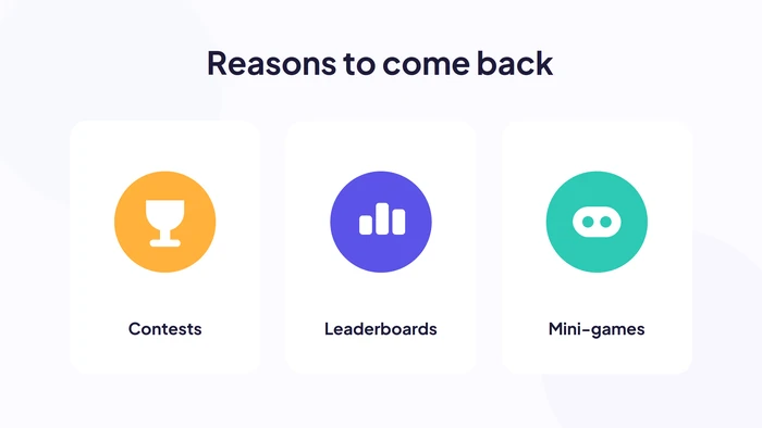 Riddle retention features that bring quiz takers back: contests, leaderboards, and mini-games