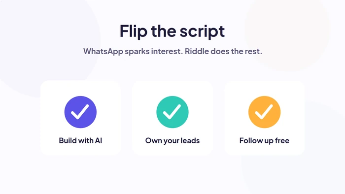 Flip the script on WhatsApp quizzes: build with AI, own your leads, and follow up by email for free