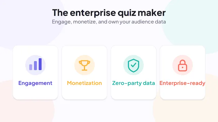 Riddle enterprise quiz maker: engagement, monetization, zero-party data, and enterprise-ready security in one platform