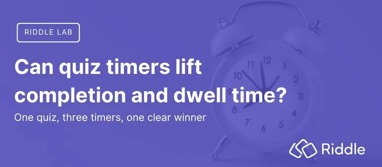 Riddle Lab experiment: how quiz timers affect dwell time and completion rates for publishers?