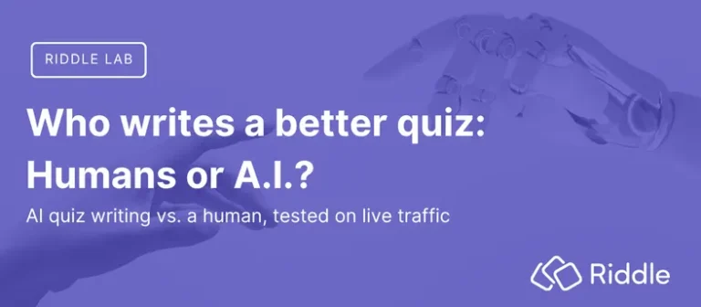 Experiment measuring difference between AI quiz writing and a human writing for publishers