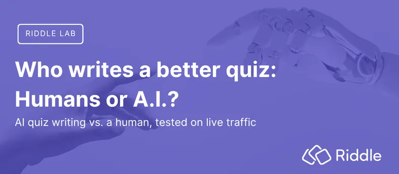 Experiment measuring difference between AI quiz writing and a human writing for publishers