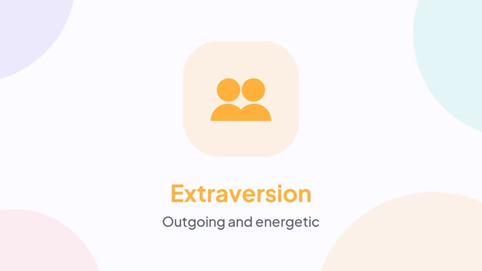 Die Eigenschaft Extraversion im Big-Five-Persönlichkeitsmodell, kontaktfreudig und energiegeladen