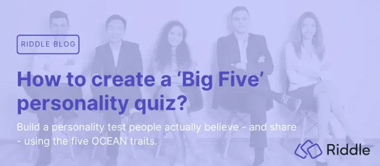 Blog post about how to create a Big Five personality quiz using the five OCEAN traits