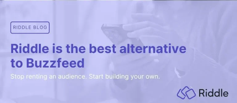 Header image for 'Riddle is the best alternative to Buzzfeed' blog post on Riddle.com