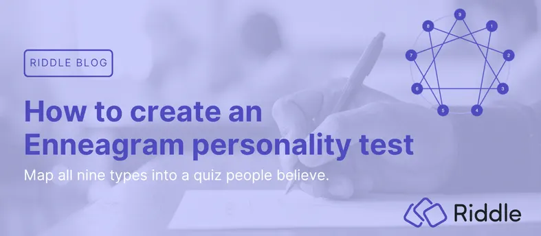 Header image for blog post about creating an enneagram personality test with Riddle's quiz maker
