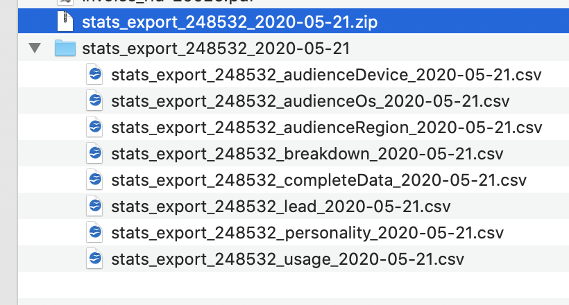 CSV quiz data files