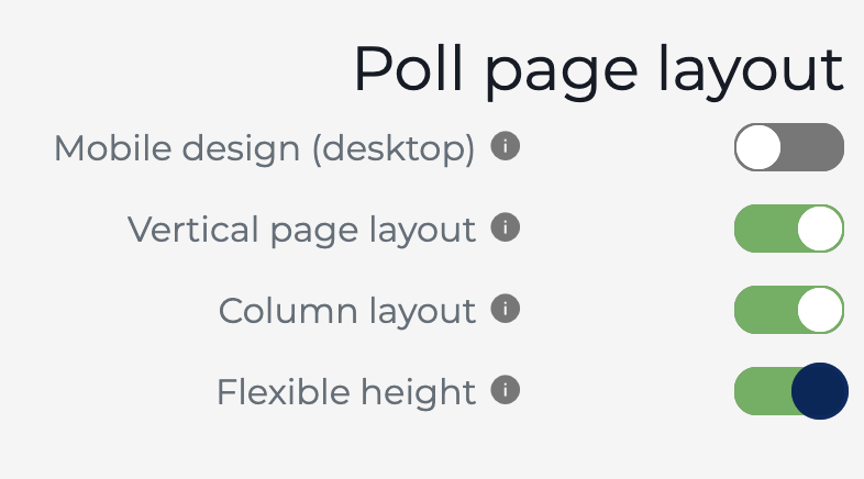 multi-poll multiple layouts