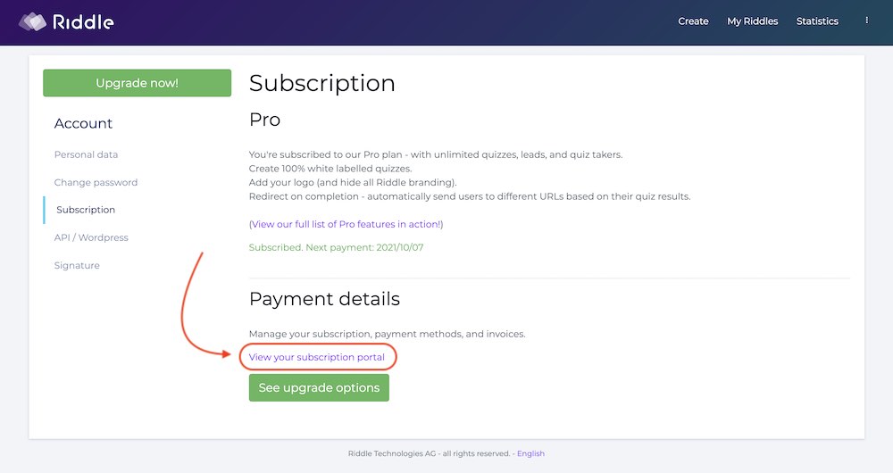 Download invoices - subscription portal