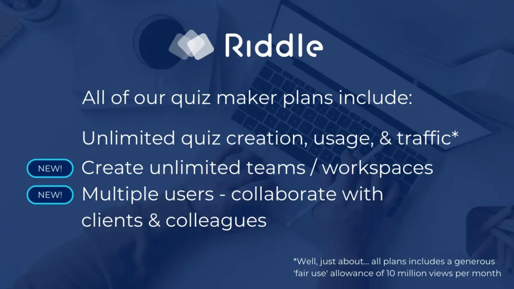 Riddle new quiz maker plans